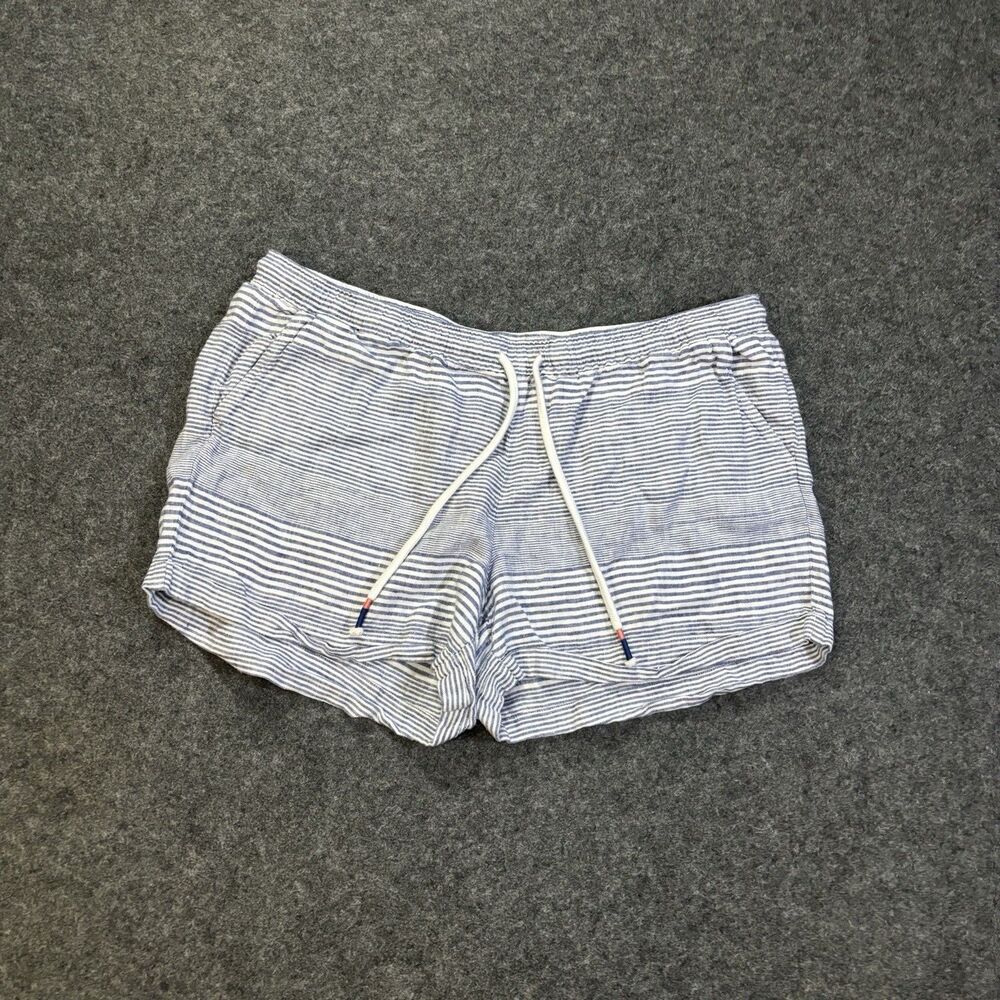 Vineyard Vines Linen Shorts Size Large Striped Blue